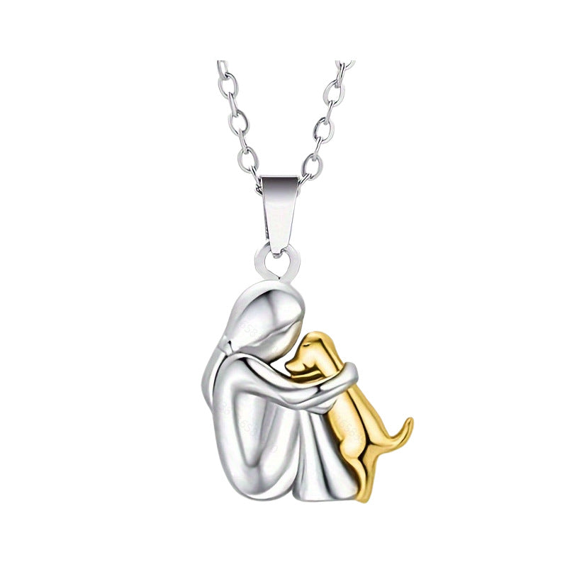 Colar feminino versátil e simples em liga de zinco